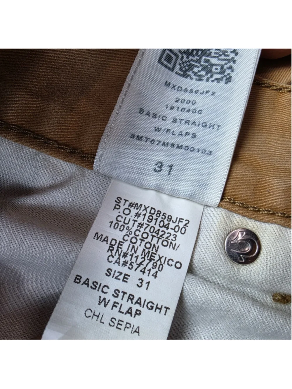 True Religion Section Straight Jeans Mens 31 Brown Tan Cotton Casual Y2K